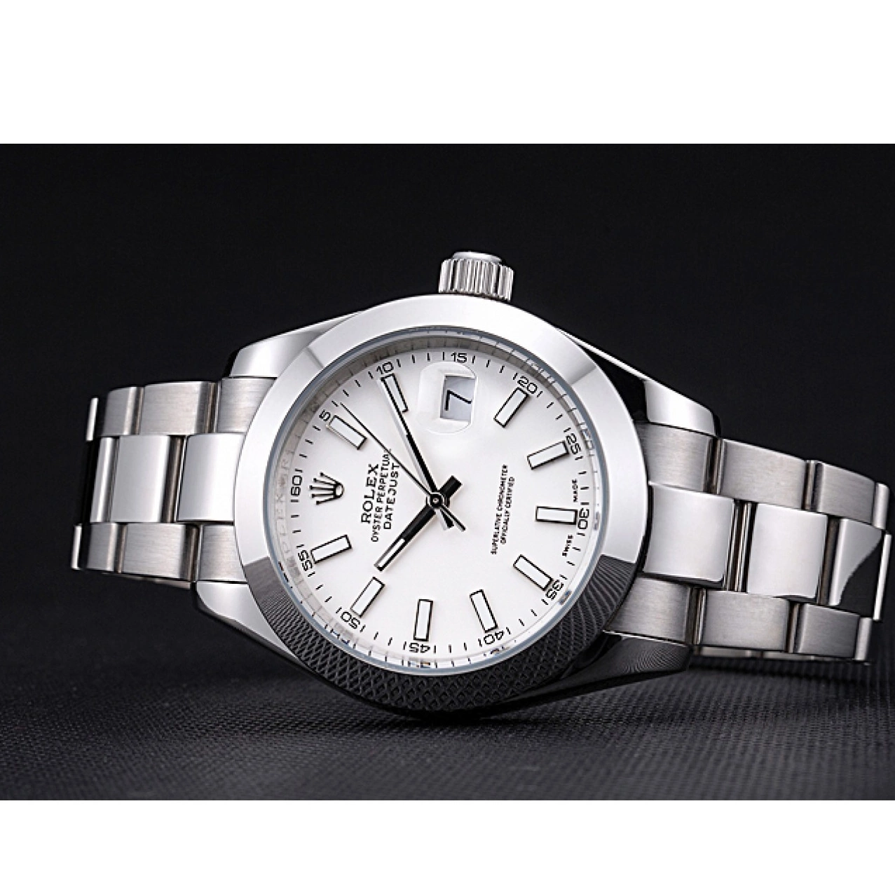 Aaa fake watches Datejust Case 622266 Rolex Steel Stainless Dial White 0624